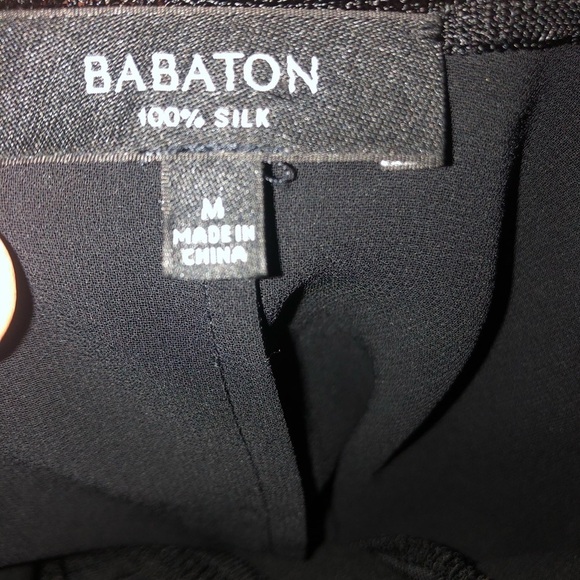 100% Silk Aritzia Babaton Black  Sleeveless lined Blouse - Picture 10 of 10